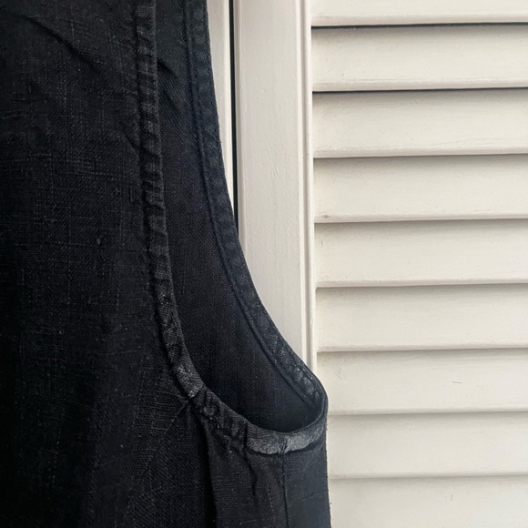 Pyne & Smith sleeveless black linen midi dress - Picture 5 of 7